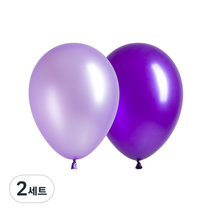 셈퍼텍스 풍선 13cm 2종 x 100p 세트, 펄라일락, 펄퍼플, 2세트