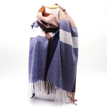 쥬디니스 와이드 체크 숄 머플러