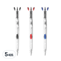 라이노바 직선샤프 3종 세트, 검정, 빨강, 파랑, 5세트