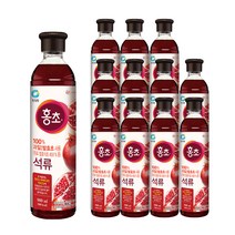 청정원 홍초 100% 자연발효초 사용 석류, 900ml, 12개