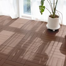 아임홈리빙 셀프코디 조립식 버티칼 마루 데크타일, 72개, 브라운