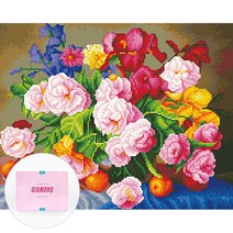 디클레어 액자 캔버스형 보석십자수 DIY 키트 40 x 50 cm, 1세트, 솜사탕