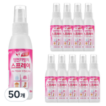 리빙굿 정전기방지 스프레이 로즈향, 60ml, 50개, 로즈