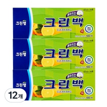 크린랲 뽑아쓰는 크린백 25cm x 35cm, 중(M), 100매, 12개