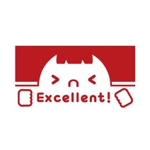 꼬모네임 칭찬도장 사각, 엑설런트, 랜덤 발송