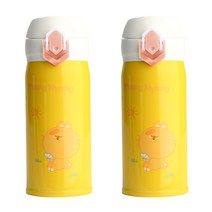상상앤드 풍냥 멍지 텀블러 2p, 옐로우, 350ml