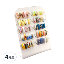 메탈 자석아트판 + 자석팁 10p 세트, 자석아트판(화이트), 4세트