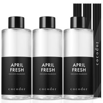 코코도르 리필액 + 리드스틱 5p, 에이프릴프레쉬, 200ml, 3개