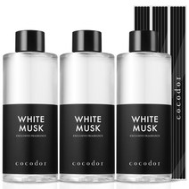 코코도르 리필액 + 리드스틱 5p, 화이트머스크, 200ml, 3개
