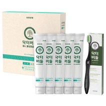 닥터버들 구취케어 치약 130g x 5p + 닥터버들 이중미세모 칫솔 블랙 세트, 1세트