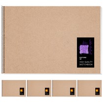 영아트 전문가 크라프트 스케치북 5p + 스티커 랜덤발송 5p 세트, 16절, 15매