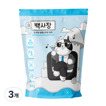 백사장 고양이 모래 무향 벤토나이트, 3개, 6kg