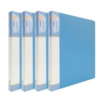 오렌지오피스 파스텔 클리어화일 A4 40매, 블루, 4개