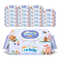 아이러브베베 보라 아기물티슈 캡형, 80매, 20팩