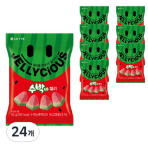 롯데제과 수박바 젤리, 56g, 24개