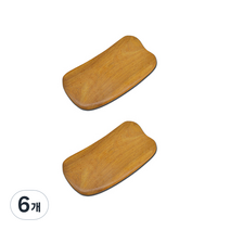샌달 우드 스크래핑 보드 나무 전신 얼굴 마사지기 F, 6개