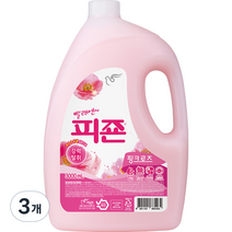 피죤 레귤러 섬유유연제 본품 핑크로즈, 3000ml, 3개