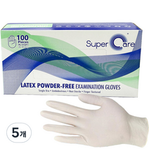 슈퍼케어 라텍스장갑 XS, 미니(XS), 5개