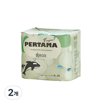 뻬르따마 3겹 두루마리 화장지 27m, 8개입, 2개