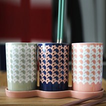 프로방스코리아 푸코 플라워즈 3단 수저통, 패턴, 1개