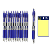 동아 유노크펜 0.5mm 12p + 투코비 스티키 메모패드 노랑 세트, 청색, 1세트