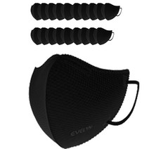 evelyn 프라임 마스크 S 소형 KF94, 블랙, 1개, 20개입