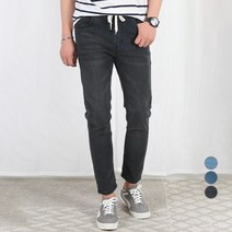 디와이진 남성용 쫀득스판 밴딩 데님팬츠