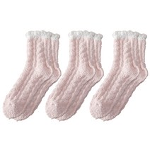 비즈온 여성용 산호양털 수면양말 3켤레 세트