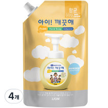아이깨끗해 순 폼 핸드 솝 파우더향, 4개, 600ml