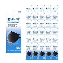 애니가드 황사 방역용 마스크 블랙 대형 KF94, 1개입, 200개