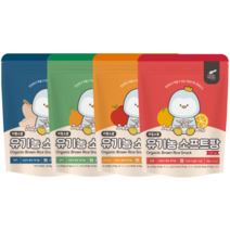 리틀스푼 유기농 소프트팡 30g x 4종 세트, 현미, 양파, 사과당근, 감귤, 1세트