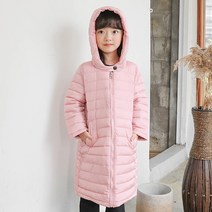 로로샤 여아용 경량 롱 패딩