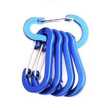 베라망 등산 캠핑 알루미늄 합금 카라비너 5p, 블루