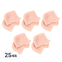 슈가토도 실리콘 뒤꿈치 보호 보습 발각질 패드 양쪽 세트 연살색, 25세트, 1개