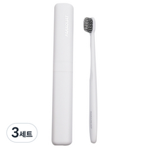라니핏 소프트 휴대용 칫솔 + 케이스 세트 화이트, 3세트