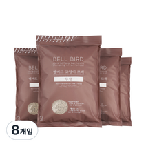벨버드 응고형 벤토나이트 고양이모래 무향, 5L, 8개입