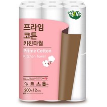 헬로 프라임코튼 천연펄프 키친타올, 12개입, 1개