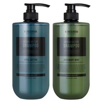 더블유드레스룸 아로마 네이쳐 탈모 샴푸 로즈마리 민트향 1000ml + 에이프릴코튼향 1000ml 세트, 1세트