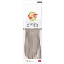쓰리엠 스카치 브라이트 고무장갑 대형 양손 5세트, 파스텔 그레이, 1세트