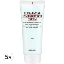 시드물 울트라페이셜 모이스처라이징 저분자 히알루론산 크림, 5개, 100g