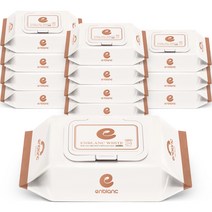 앙블랑 세이프 화이트 유아물티슈 휴대 캡형 24매, 24매입, 12개