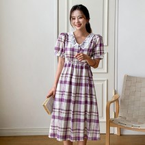 엔비룩 멜디 린넨 샵 반팔 원피스