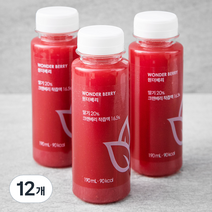 올가니카 원더베리 과채주스, 190ml, 12개