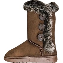 여성용 트리플 페스츄리 왕단추 하이미들 폼폼털 스웨이드 어그 부츠