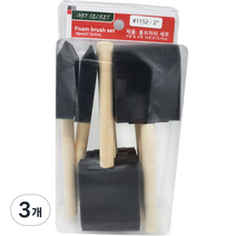 아트시크릿 다용도 폼브러쉬 1152-2 10p, 3개, 블랙