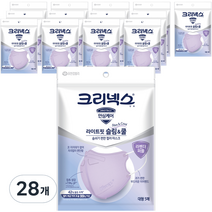 크리넥스 라이트핏 슬림 앤 쿨 마스크 대형, 5개입, 28개, 퍼플