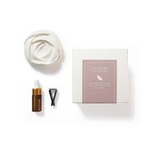 라비다39 화이트 동백 장미 플라스터 오너먼트 석고방향제 + 리필오일 3ml + 차량용클립, 웨딩플라워