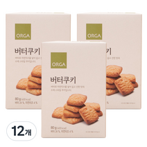 올가홀푸드 버터쿠키, 80g, 12개, 버터