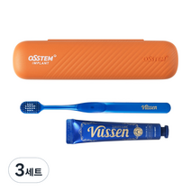 오스템 여행 휴대용 양치키트 뷰센 C 충치케어 치약 40g + 칫솔 세트, 3세트