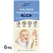 아비노베이비 수딩 릴리프 립 앤 페이스 밤, 4g, 6개입